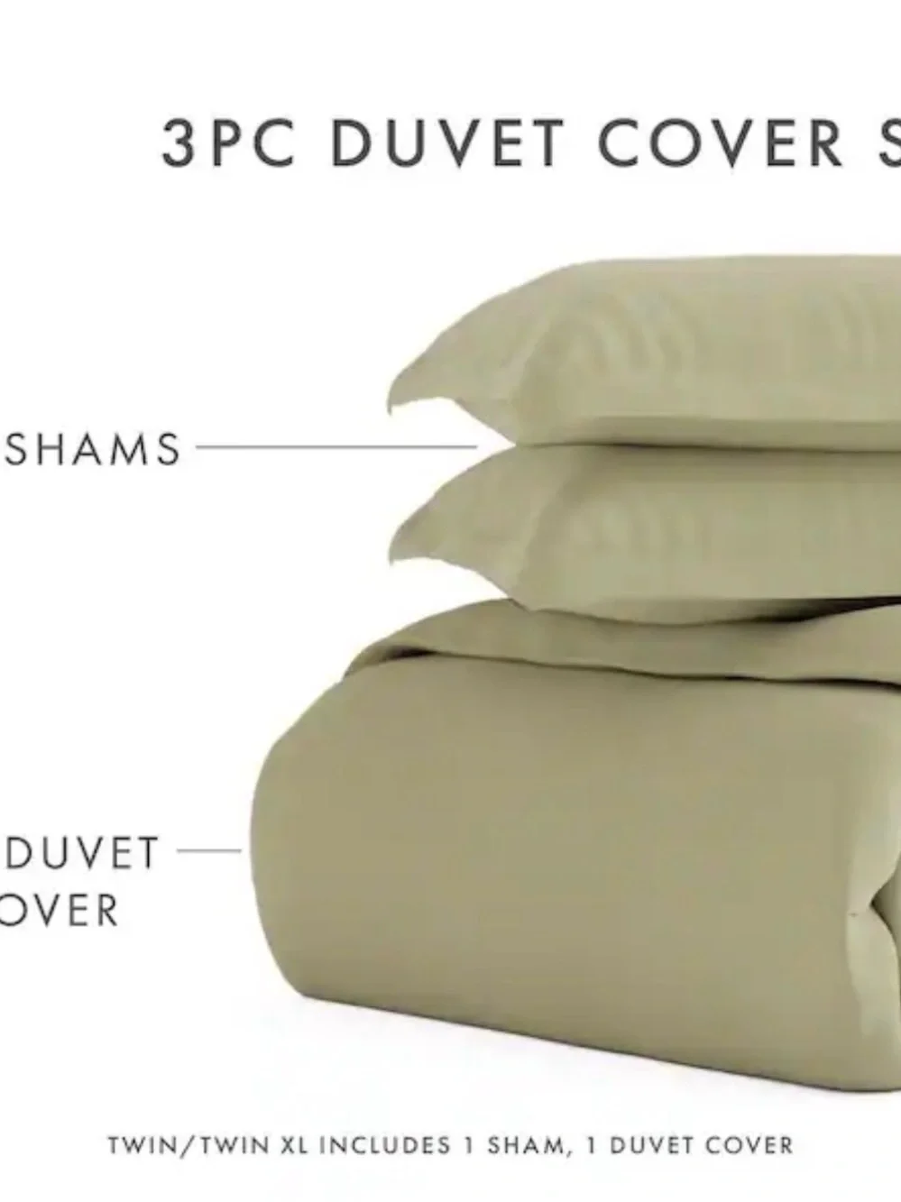 Performance Sage King 3-Piece Duvet Cover Set
